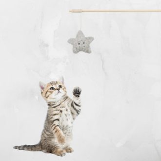   Trixie Xmas cicapeca, macskamentás, szőrös csillaggal, 48cm